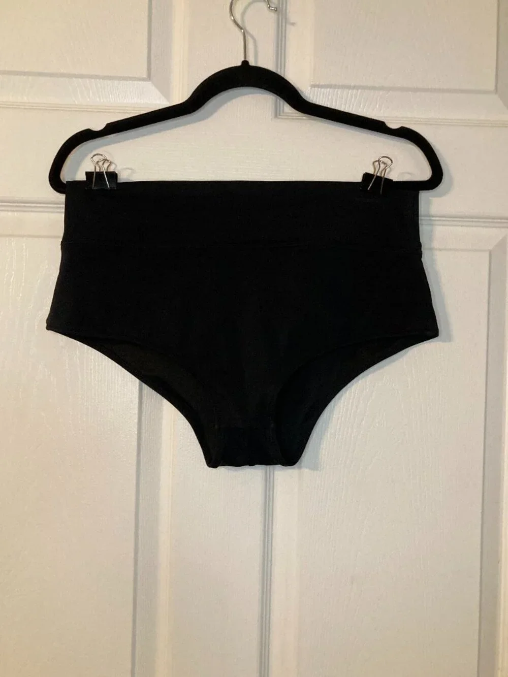 Victoria's Secret PINK Women's Black High Waisted Swim/Bikini Bottoms - Size XL